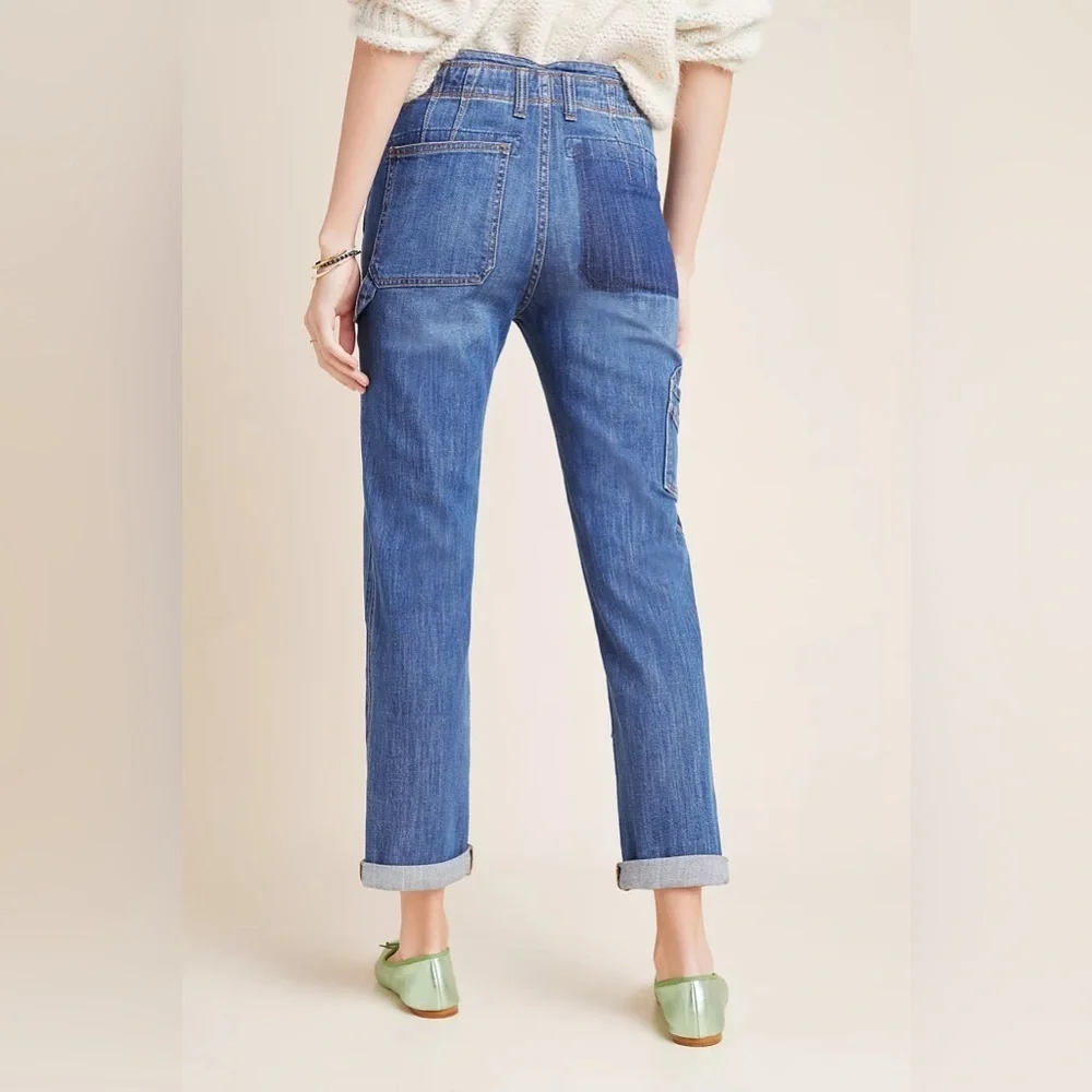 Anthropologie Pilcro and the Letterpress High Rise Patchwork Boyfriend…